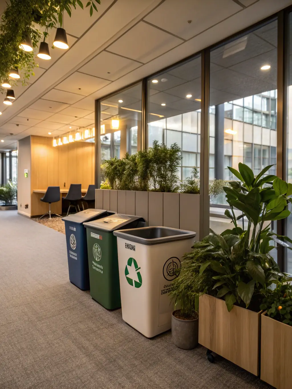 A well-organized and aesthetically pleasing office layout featuring Enviro Workspace Solutions furniture, creating a positive and inviting work environment.