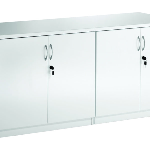 High Gloss Twin Cupboard With Credenza Top