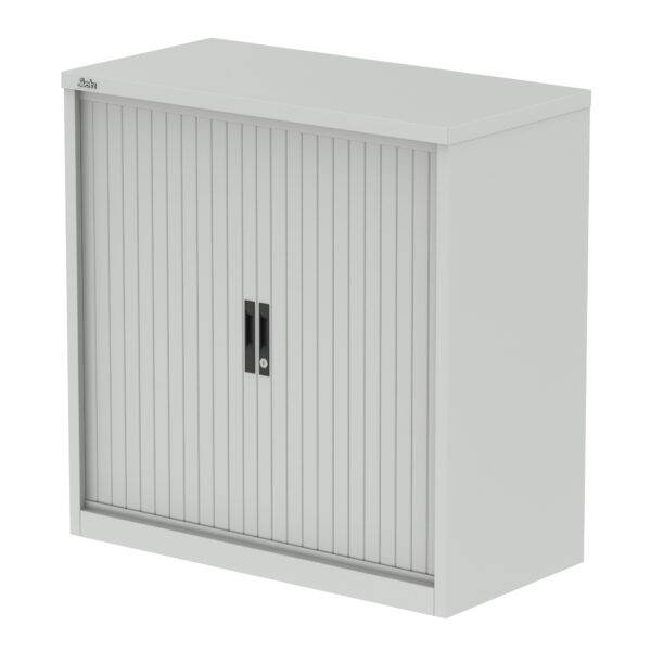 Qube Side Tambour Cupboard With Shelves